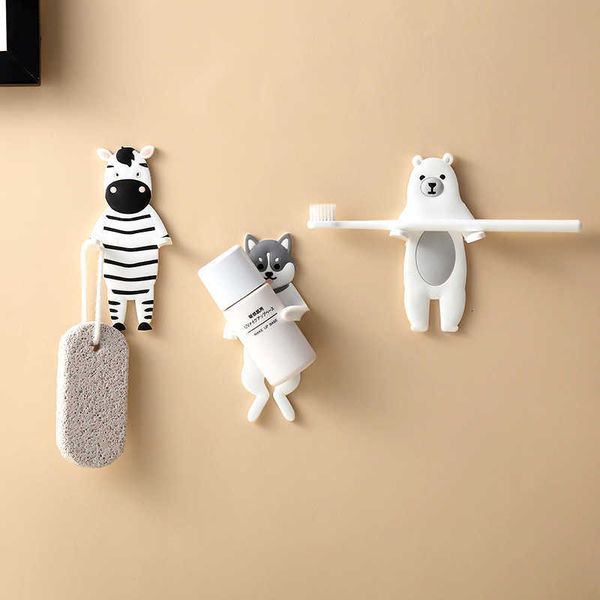 

hole cute animal hook multifunctional door back key storage hanger wall tracels strong
