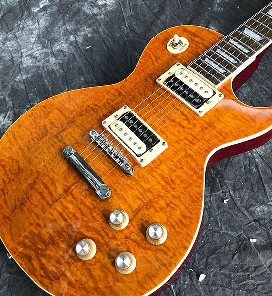 

limited electric guitar body mahogany ,support customize unique flame maple