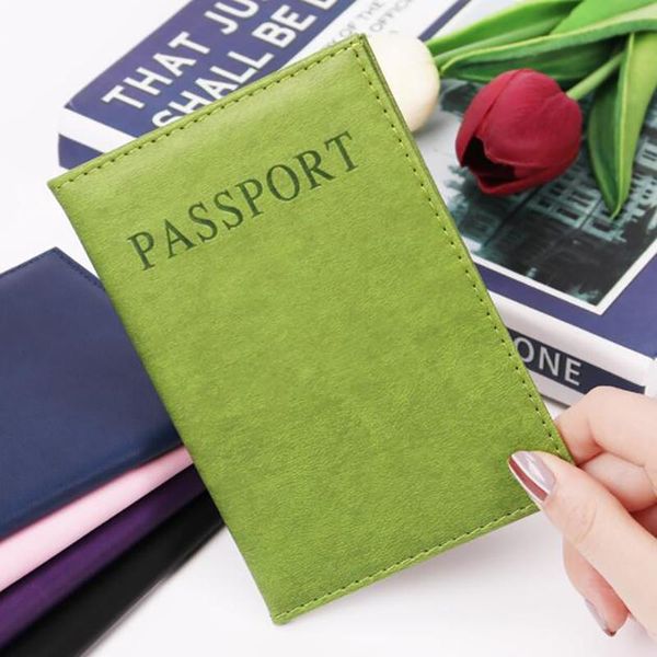 

card holders women pu passport holder couple models girls travel cover case femme, Brown;gray