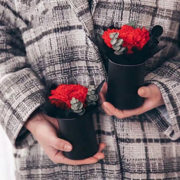 

gift wrap mini flower hug bucket florist bouquet packing barrel arrangement box storage for valentine's day wedding party