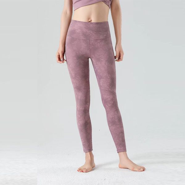 

luxury women's tracksuits yoga cloth align women's yoga high waist tie dyed tights 25 "* cool lw5cw, Gray