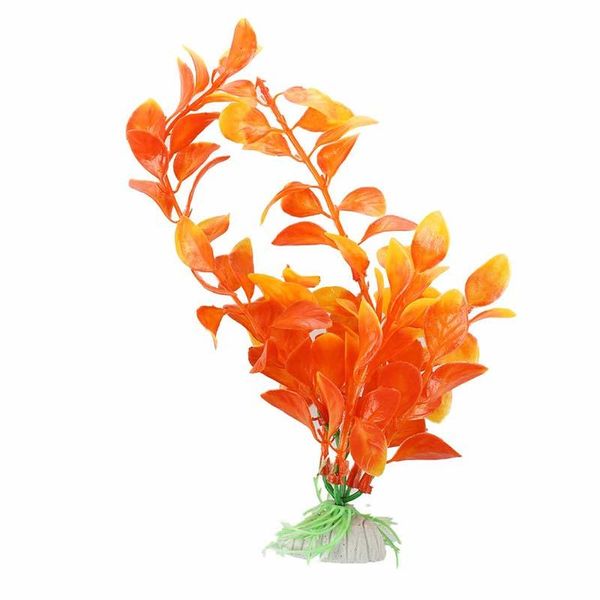 

decorations orange artificial plant plastic aquarium decoration