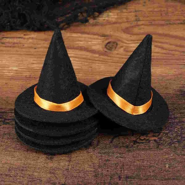 

party hats 8pcs mini black witch felt bottle cover decor for diy hair accessories crafts