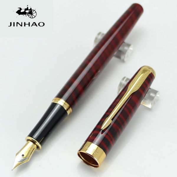 

baoer 388 red and black 5 colours stripes medium nib fountain pen pens