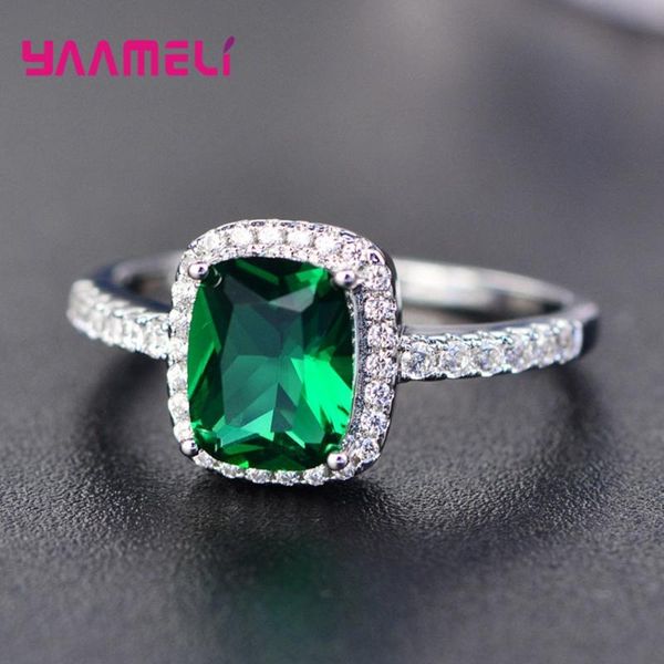 

cluster rings female crystal cubic zirconia stone 925 sterling silver color bague wedding engagement anel for women band mujer jewelry, Golden;silver