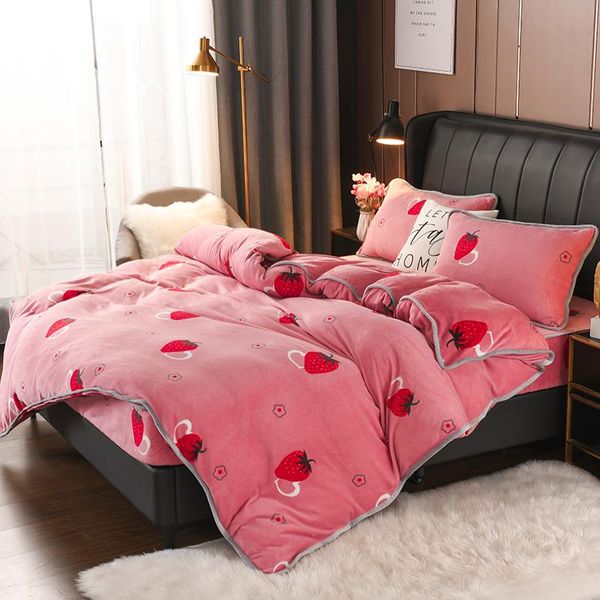 

sheets & sets 2021 milk velvet edging quilt cover sheet