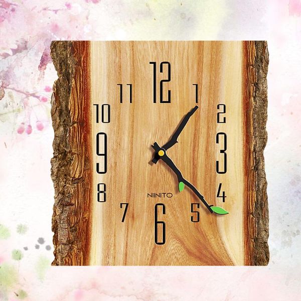 

wall clocks 1pc creative tree pattern hanging clock simple mute modern chic grain decor