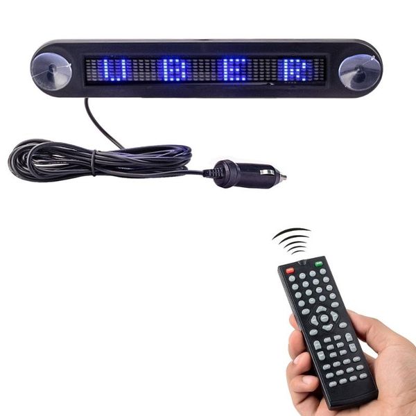 

interior&external lights 12v 30cm car led sign remote programmable scrolling advertising message display board rear window moving signs