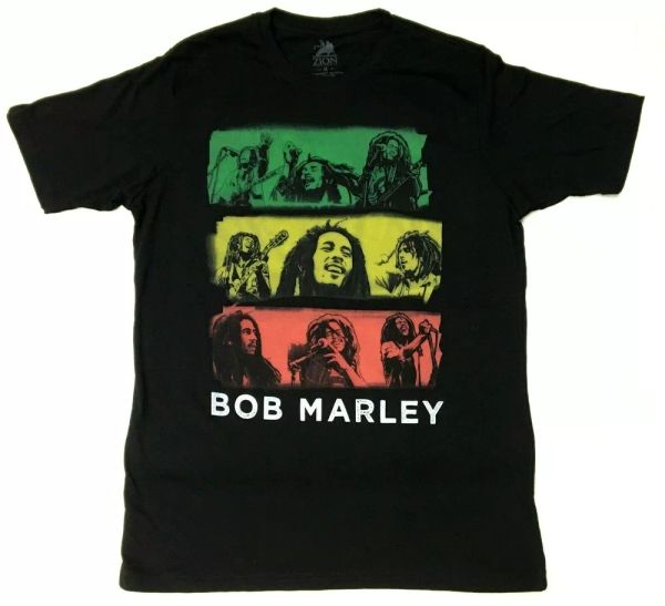 

bob marley live rebel music t-shirt new 100% authentic & official, White;black