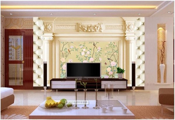 

wallpapers custom po 3d wallpaper european style flower and bird building home decor living room wall murals for walls 3 d