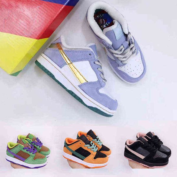 

kids youth sean clivers x dunkling sb low sneaker holiday special psychic blue metallic gold ceramic black pink nori veneer autumn green