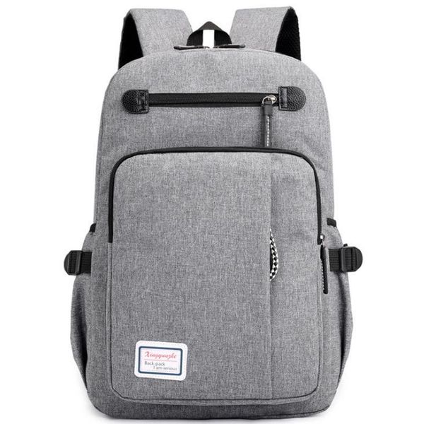 

backpack men's korean version of the college wind large capacity student bag usb interface travel schoolbags mochila