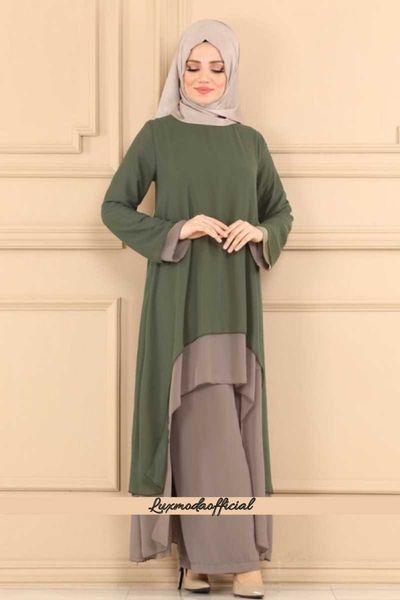 

peplum chiffon suit 1006erl479 ethnic clothing, Red