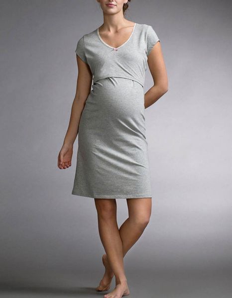

maternity dresses women's dress womens mother pregnants casual nursing baby for pajamas, White