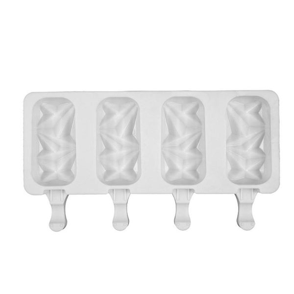 

baking moulds 4 cavity diamond ice cream mold popsicle silicone molds diy homemade fruit juice dessert lolly tray mould