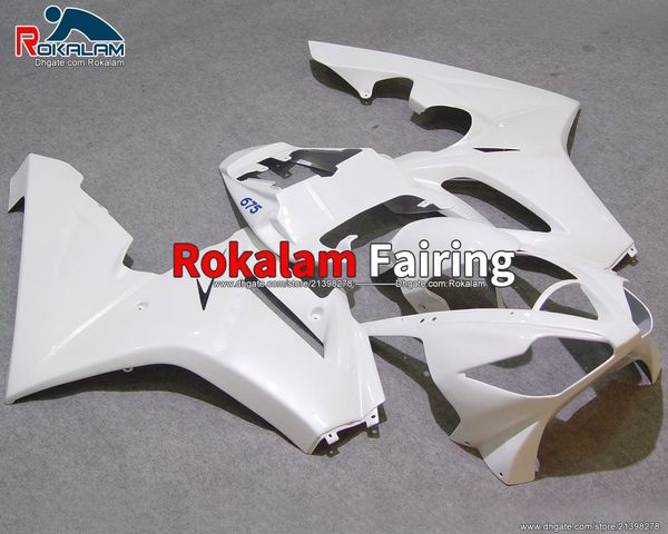

fairings for triumph daytona 675 2006 2007 2008 plastic body cowling daytona 675 06 07 08 white fairing kit (injection molding)