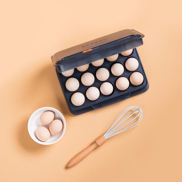 

date record egg box storage kitchen compartment with lid tray rack refrigerator container bottles & jars