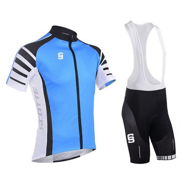 

racing sets 2021 scotte cycling jersey pro team men short sleeve clothing breathable mountain bicycle sportwear, Black;blue