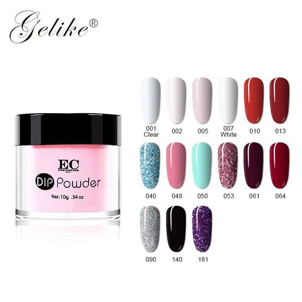 

gelike nail dip powder set nails colors acrylic clear natural manicure brand chrome french extension1, Silver;gold