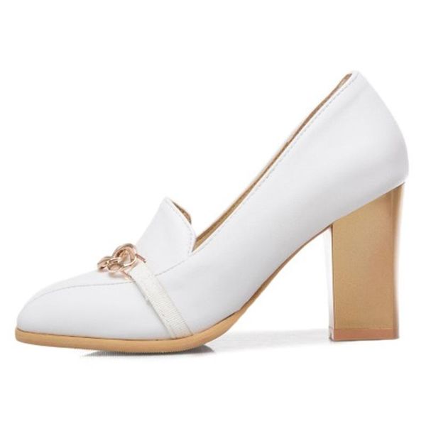 

dress shoes designers women brand black white heels party office woman luxury chain casual pumps big size high
