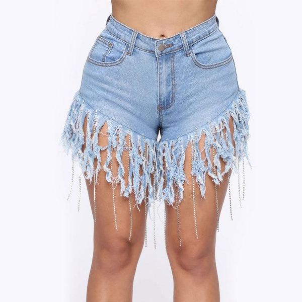 

women's shorts 2021 summer trendy woman indie skinny s-3xl tassel blue black denim fashion tasse solid jeans, White;black