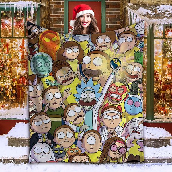

cartoon old man pattern 3d printing blanket soft, comfortable, not easy to fade, durable, anti-fouling