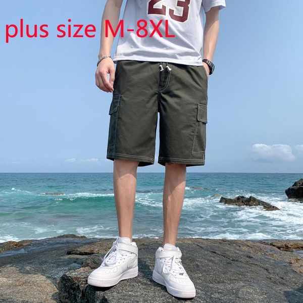 

arrival fashion shorts men summer casual denim loose suepr large beach elastic waist spring and plus size m-7xl 8xl men's, White;black
