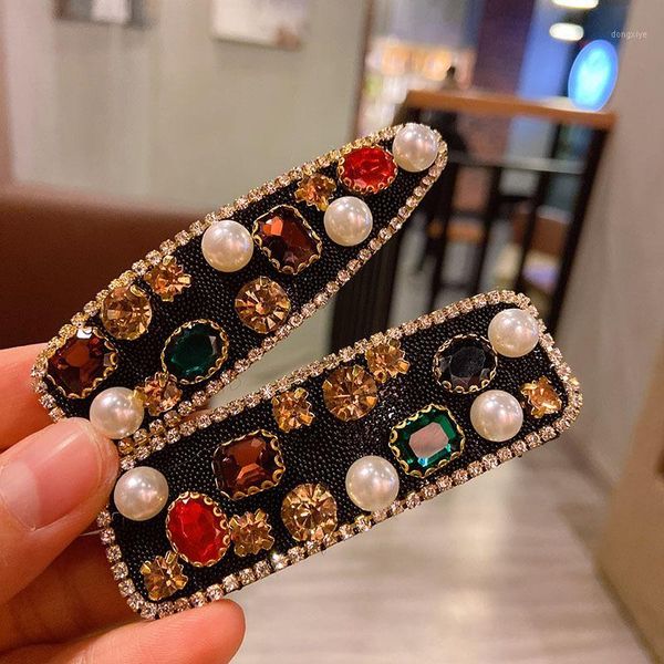

korean simple cute sweet girl high-grade crystal rhinestone trendy bb clip hairpin for women fashion hair accessories1