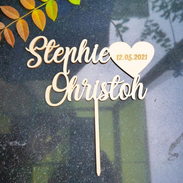 

other event & party supplies personalized wedding cake er custom couple names with date mr and mrs cakeer decor