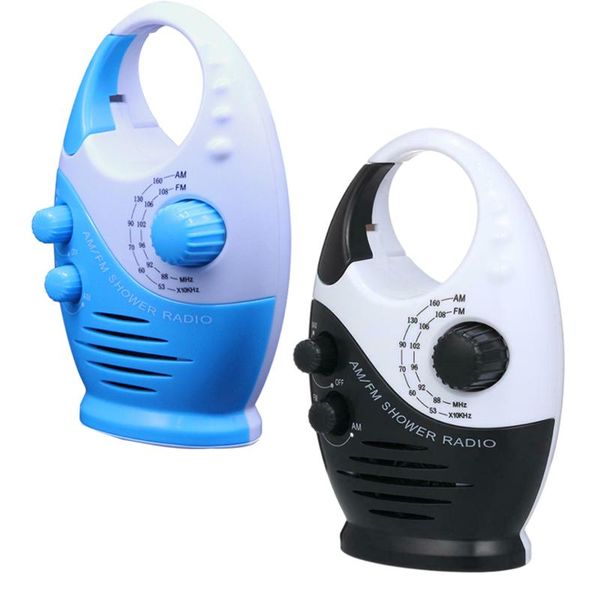 

radio portable bathroom shower am fm broadcast waterproof handle compact