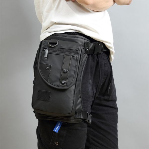 

men fanny waist pack waterproof leg bag drop messenger shoulder bags travel motorcycle tactical chest pouch bum hip belt purse 210823
