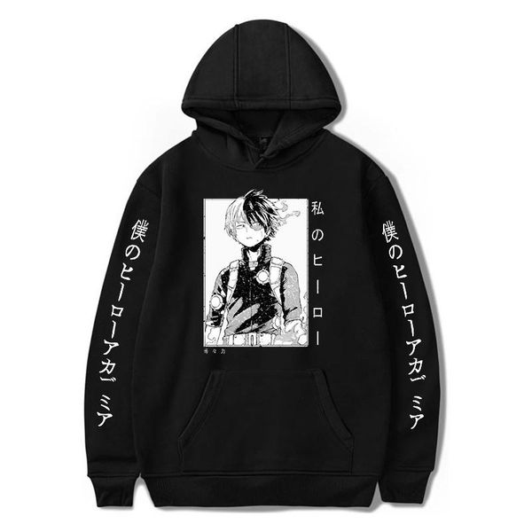 

men's hoodies & sweatshirts trend my hero academia pullover men women harajuku streetwear anime bakugou graphic 2022 hoodie sudadera, Black