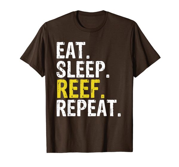 

eat sleep reef repeat aquarists gift t-shirt, White;black