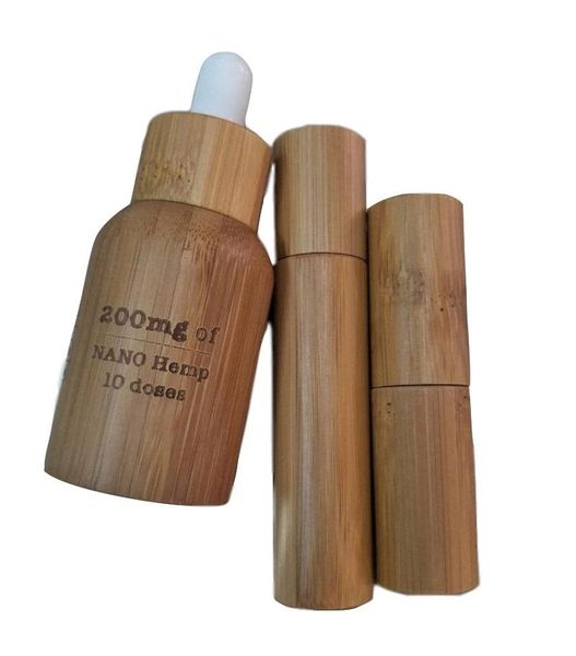 

storage bottles & jars carving bamboo packaging glass dropper bottle 1oz 30ml 50ml amber with essential oil