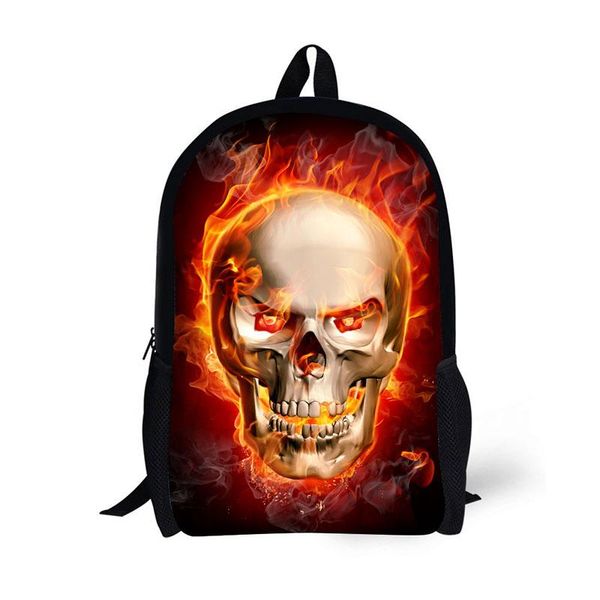 

backpack school children horror evil skull creative pattern classic printing for high backpacks teenagers
