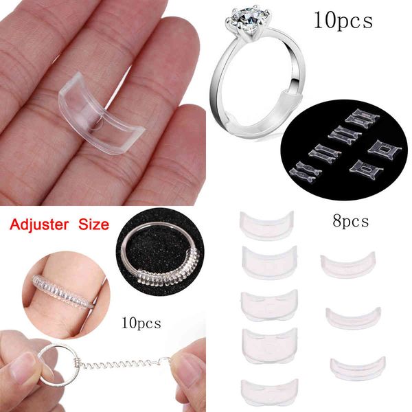 

love ring sale 8/10/12pcs/set invisible size adjuster for loose reducer spacer guard wholesale, Slivery;golden