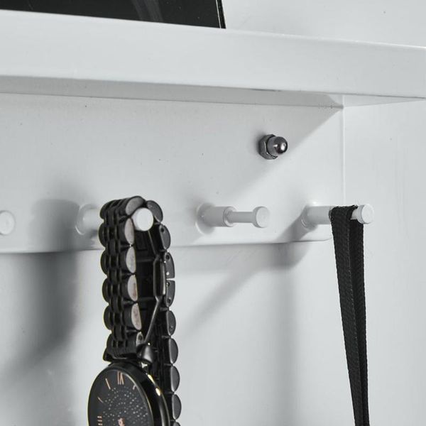 

hooks & rails home wall mounted kitchen easy install multifunctional bathroom 6 with shelf stainless steel self adhesive key holder