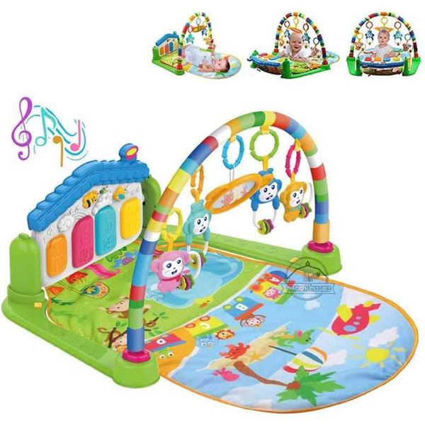 Esteira Alfombra Bebe Playmat Mats Musical Kick Jogar Piano Gym Gym Jogos Infantil Tapete Tapete Bebê Brinquedo 210402