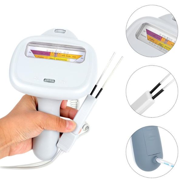 

meters 1pc water quality tester ph chlorine level cl2 probe monitor white