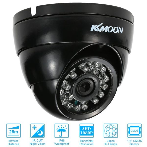 

kkmoon 1080p ahd dome surveillance camera 2.0mp 3.6mm 1/3" cmos 24 ir lamps night vision ir-cut waterproof cctv security ip cameras