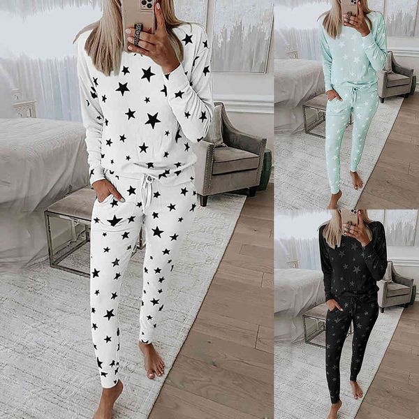 

autumn knitted lounge loungewear pajama set women female nightwear ladies sleepwear homewear sleep wear, Black;red