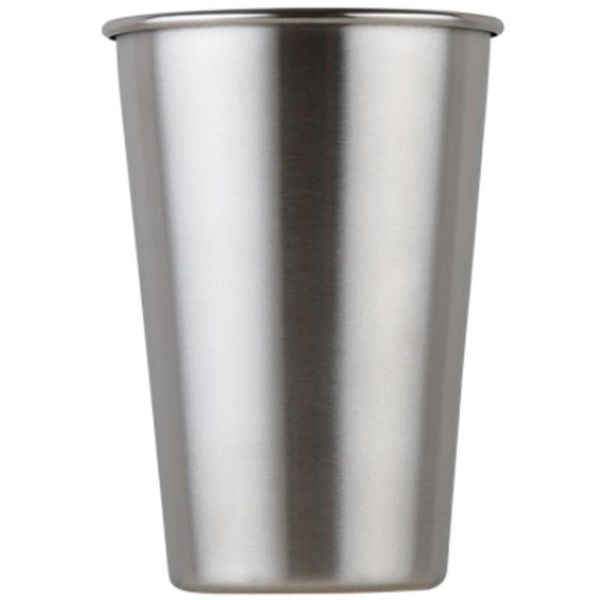 

mugs -6 pack 8 ounce stainless steel cups shatterproof pint drinking metal gles for kids and adults silver
