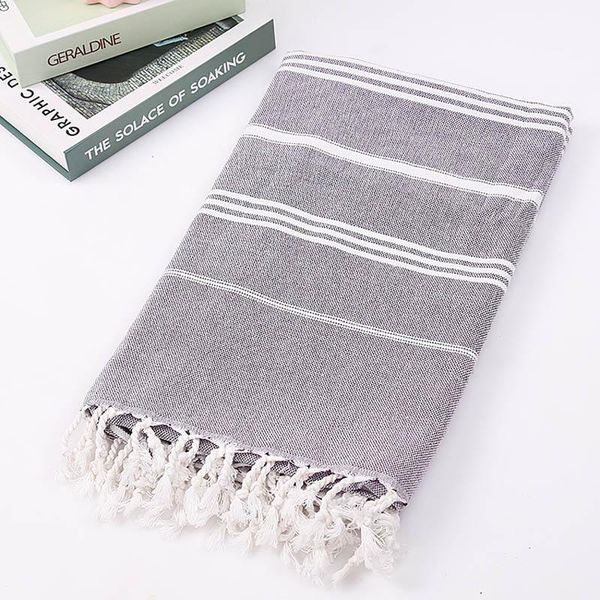 

towel turkish tassel for women striped bathing shawl tapestry el coastal 100x180cm towels sunscreen bath