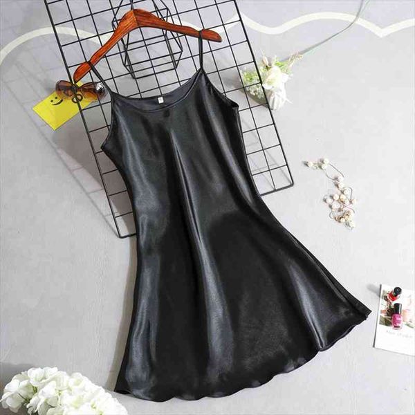 

dress summer silk nightwear womens sleepwears nightgown nightdress dresses nuisette femme plus size 5xl, Black;red
