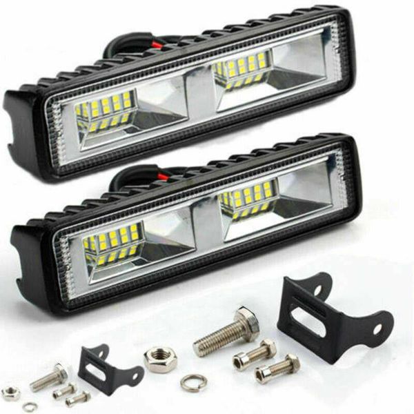 

car headlights 18w 12v 16led waterproof work lights i-shaped off-road fog driving for all vehicles