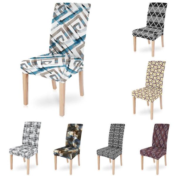 

chair covers geometric universal size stretch cover elastic seat chairs slipcovers restaurant banquet home party decoration