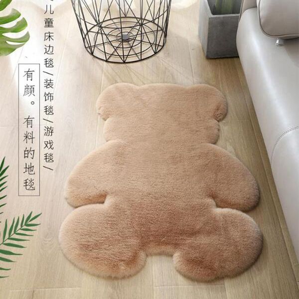 

carpets bear rug super soft silk carpet indoor modern living room bedroom antiskid 60cm *80cm mat gray white brown children