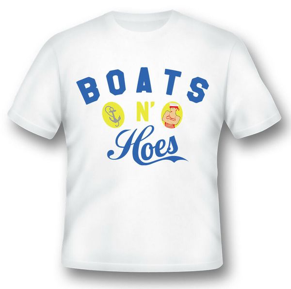

boats and hoes black or white tee shirt, White;black