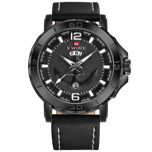 

wristwatches naviforce sport men watches quartz clock man army military men's leather wrist watch relogio masculino, Slivery;brown