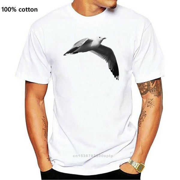 

men's t-shirts seagull white t shirt animal tee bird design - mens womens kids baby sizes, White;black